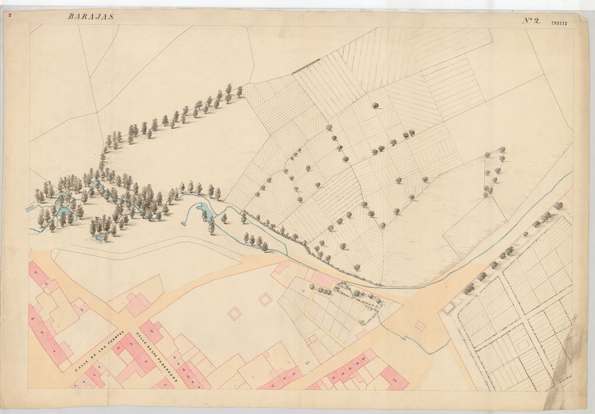 Minuta topográfica catastral histórica de España (Barajas, 1860)
